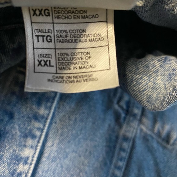 Vintage 90s Disney Embroidered Mickey Minnie Denim Jacket XXL - Picture 4 of 8